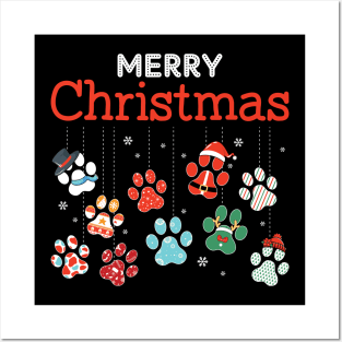 Merry Christmas paws Posters and Art